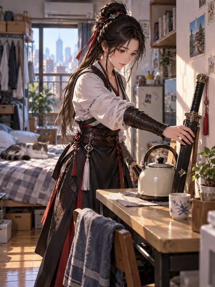 漫剧：女侠的出租屋 · 原创概念配图
